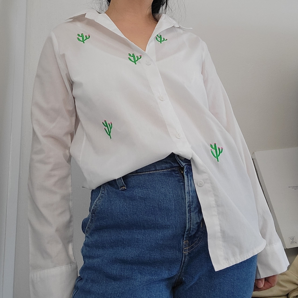 Cacti button down top